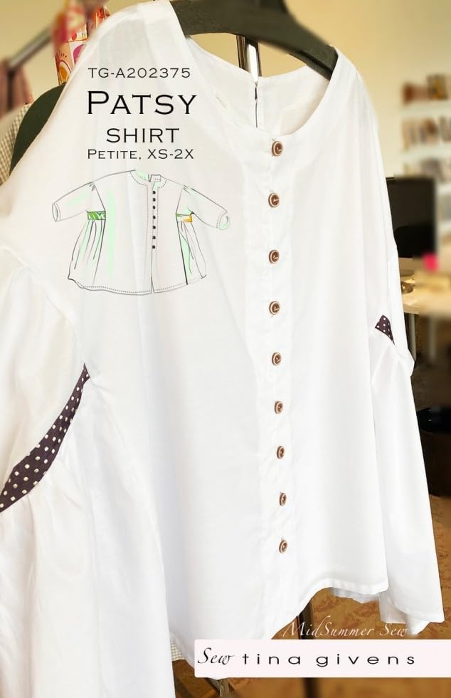 Sew Tina Givens Paper Sewing Pattern Patsy Shirt XS-2XL