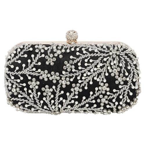 Image of DTGN Evening Bags Clutch Purses for Women Formal, Bridal Purses Rhinestone Handbags Shoulder Bag with Chain Sparkly