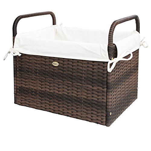 Preisvergleich Produktbild Habau 2723 Pellet und Holzkorb aus Polyethylen mit Metallrahmen und Leinen