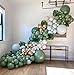 PageebO Sage Green Balloon Garland Arch Kit - 154pcs Avocado Green Sand White Gold and Macaron Gray Balloons for St Patricks Day Birthday Party Baby Shower Balloon Arch Decoration