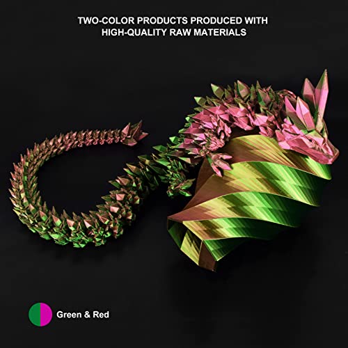 Image of 3D Printer Filament, Super Shiny Dual Color PLA Red Green, Creating Beauty and Having Fun with 3D Printing Filament, Silk PLA Filament 1.75mm + /-0.03mm, 1kg /2.2lbs PLA Spool