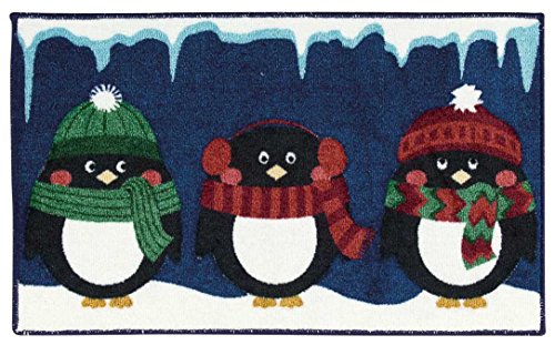 Nourison Home Navy Three Penguins Rug