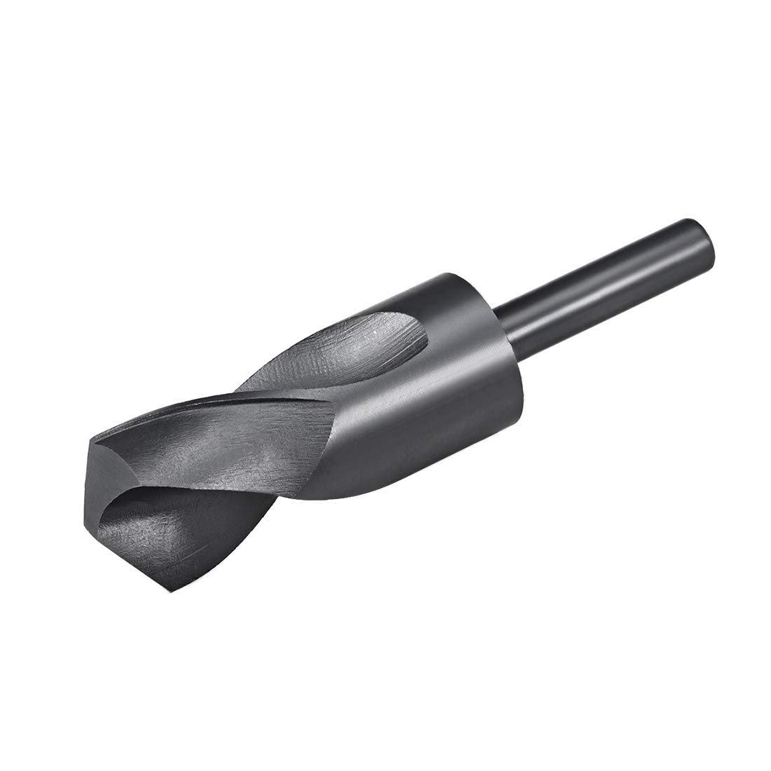 sourcing map Foret à queue réduite 35 mm en acier rapide HSS 6542 oxyde noir avec tige droite de 1/2 pouce