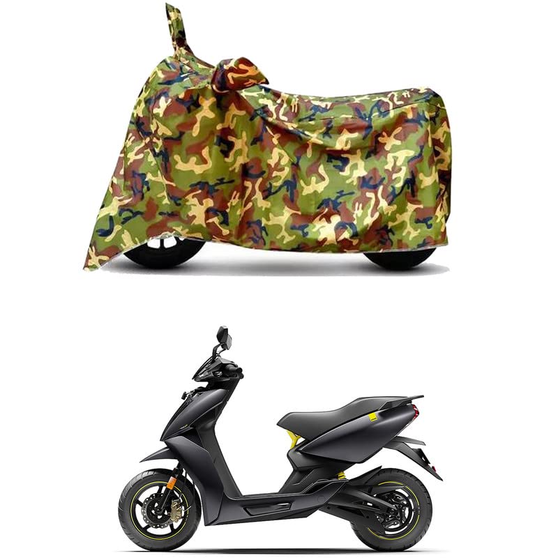 Image of Waterproof 100% PVC Coated Full Bike Scooty Two Wheeler Body Cover Compatible for Ather 450X Gen 3 /UV-Rays /Heat Protection /Birds Dropping /Scratchproof /Dust Proof [6X6 Jungle Print]