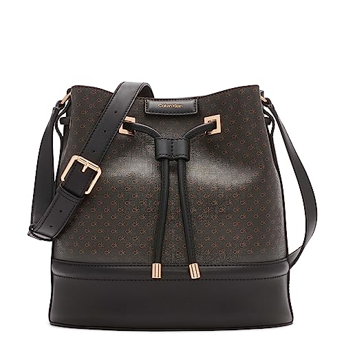 Image of Calvin Klein Women's Ash Crossbody Bag - Vegan Leather, Monogram, 2 Pockets