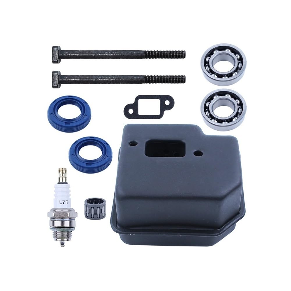 Kit de Juntas y retenes de Aceite for cojinetes de cigüeñal, Pernos, bujías y Agujas, Compatible con MS180, MS170, 018 y 017.