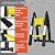 Telescoping Ladder A Frame 16.5Ft with Stabilizer Bar, Black+Yellow