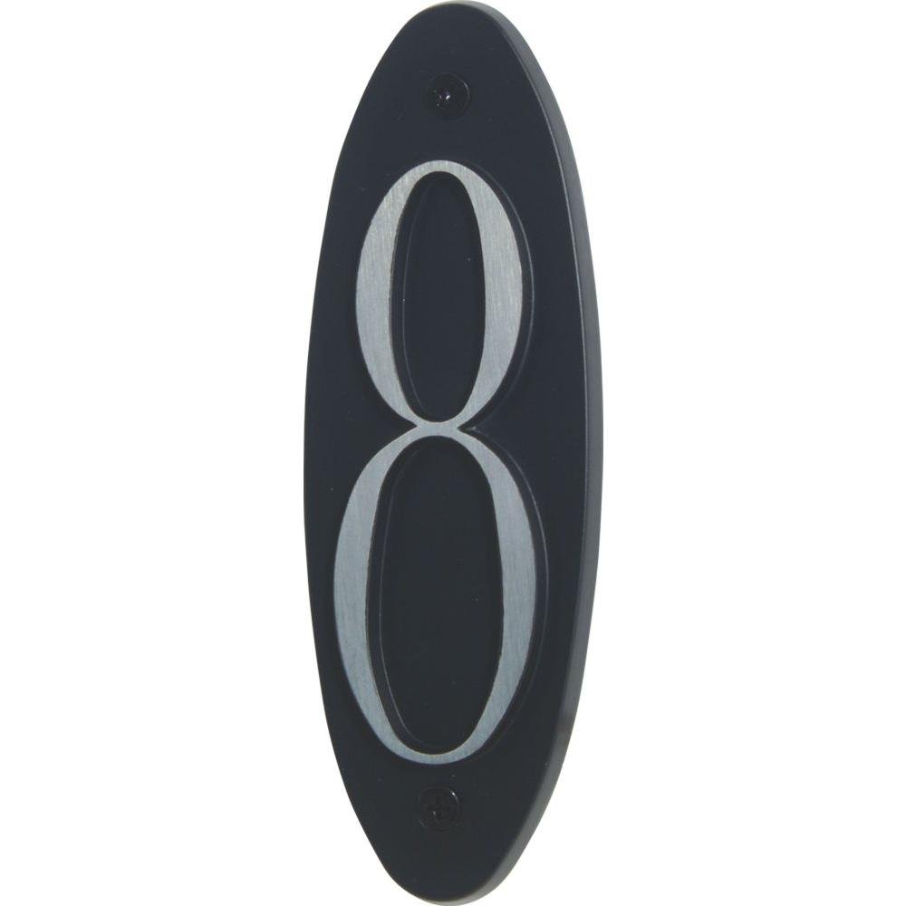 Chiffre 8 noir 15,2 cm pour embellir votre entrée contemporaine
