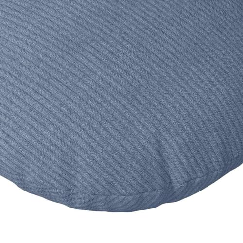 Coussin d'assise ergonomique en velours lavable bleu 80cm