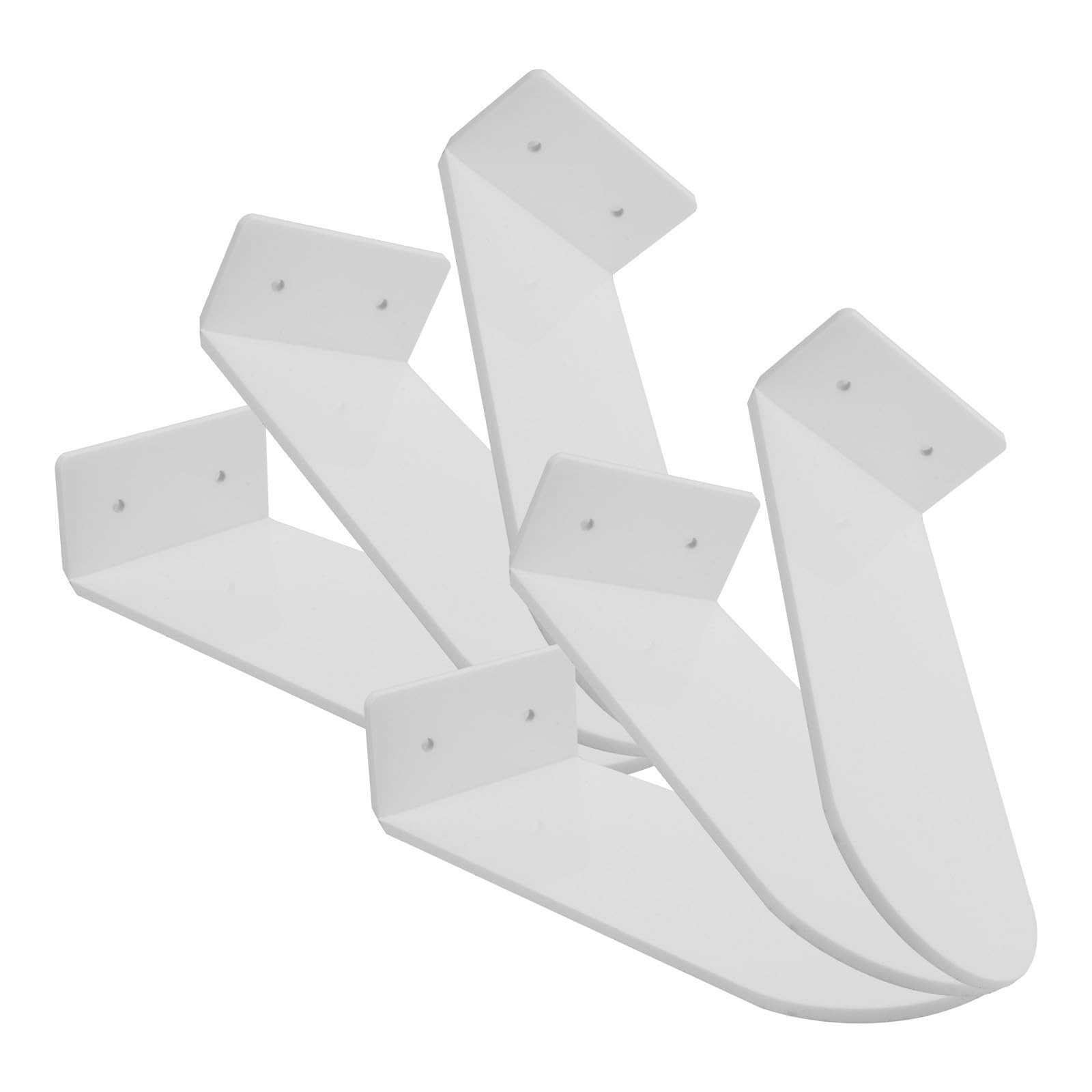 Estantes flotantes para exhibición de zapatos: organiza 6 pares en pared con soportes blancos