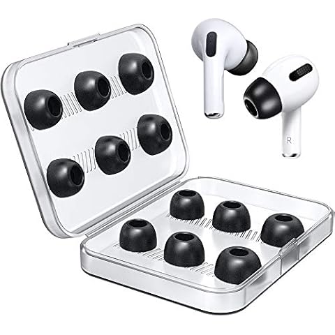New Bee AirPods Pro Replacement Earbuds Memory Foam Replacement Ear Tips 6 Pairs Earbuds with Case for Airpods Pro (2nd generation) (SML) (Memory foam) Cover