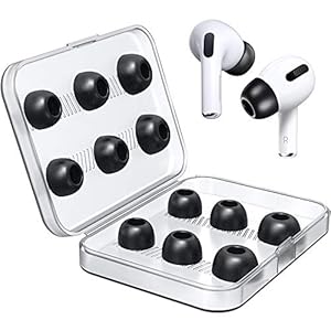 New Bee AirPods Pro vervangende oordopjes voor geheugenschuim, vervangende oordopjes met 6 paar oordopjes met hoes voor…
