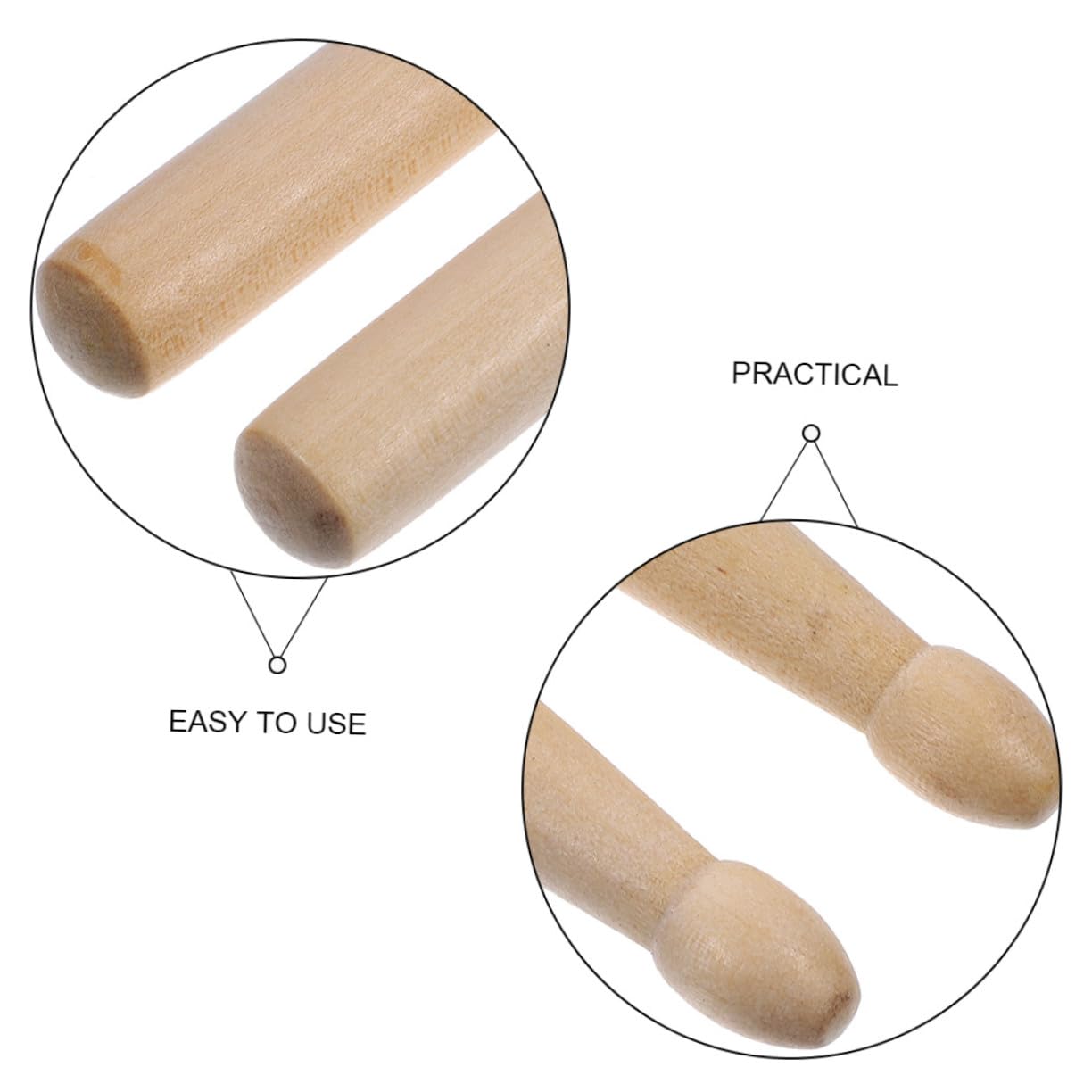 5a Holz Drumsticks 12 Paar für Musiküben und Unterricht | Beige Ausführung, Präzise Verarbeitung, Komfortabler Griff, für Professionelle Drummer und Einsteiger