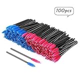 Disposable Eyelash Eye Lash Makeup Brush Mascara Wands Applicator Makeup Kits (100pcs)+Eyelash curler（1pcs）