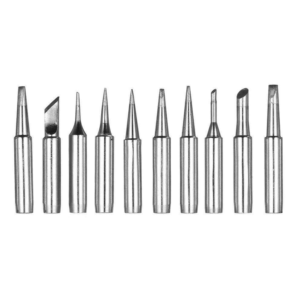 Azonee 10pcs 900M Soldering Iron Tips Kit, Replacement Solder Iron Tips Kit for Hakko, Radio Shack, TENMA, ATTEN, Quick, Aoyue, Yihua Solder Station