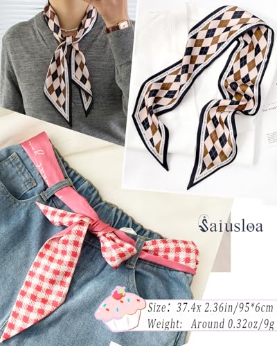 Scarf For Purse Handles Skinny Hair Scarves For Handbags Ponytails Handle Fashion Accessory 37.4x 2.36in3