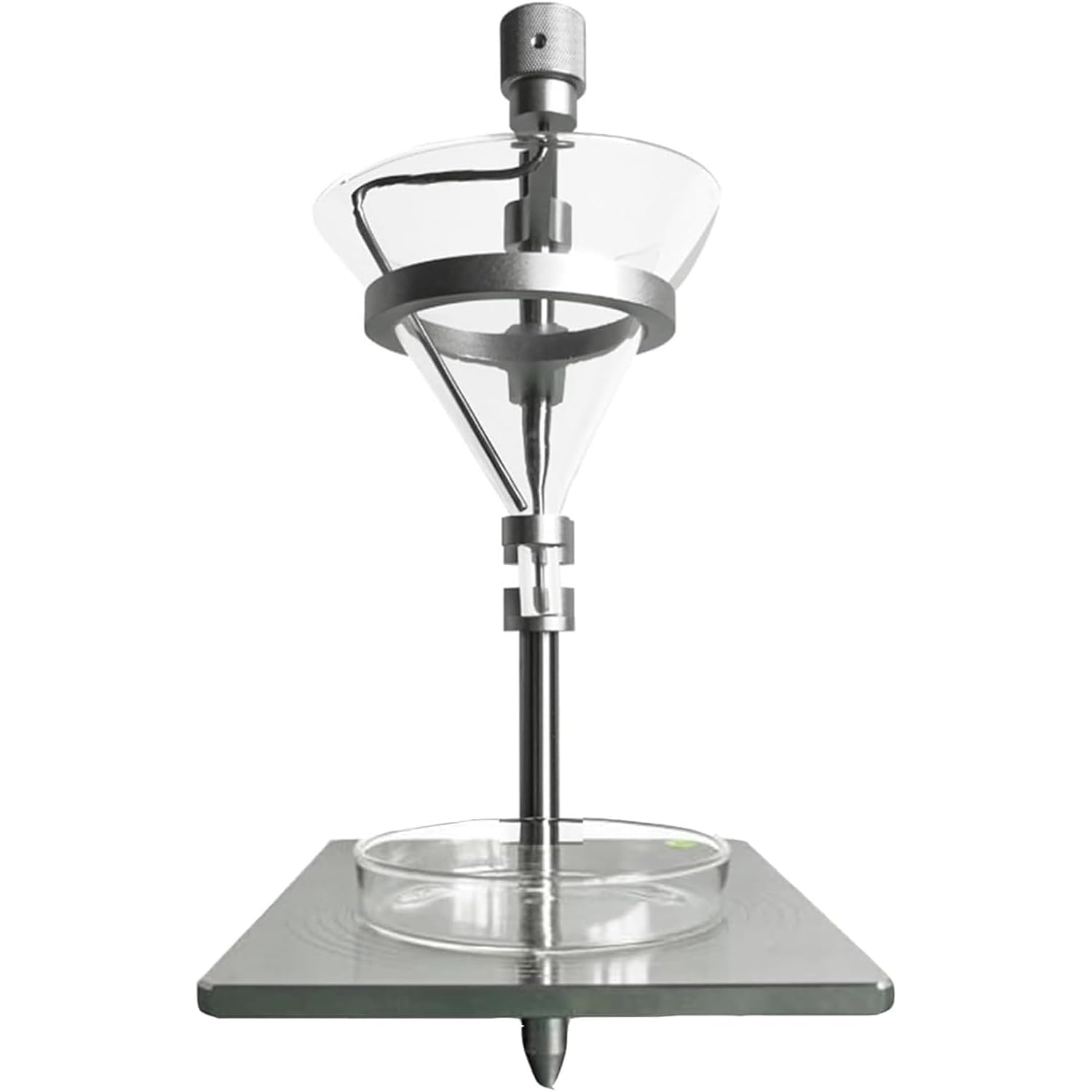 YXZQLOZ Angle of repose tester, powder particle angle of repose measuring instrument, circular test pan diameter 100mm, taper 60 degrees, for laboratories and university laboratories