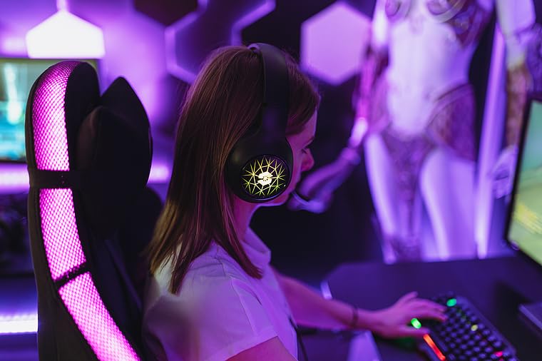 Speedlink VIRTAS Illuminated 7.1 Gaming Headset - 7.1 Surround Sound, Multicoloured Lighting, Black
