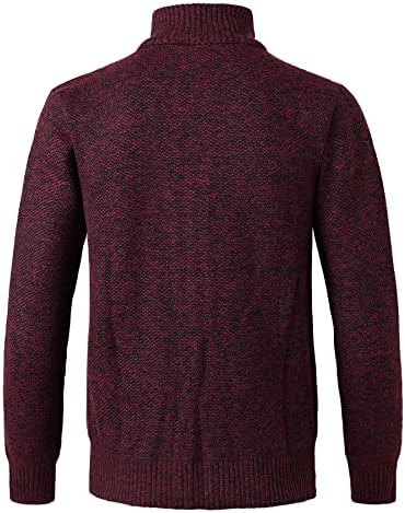 Btmpmcs Gebreid Herenvest, Dik Trui met Doorlopende Ritssluiting, Opstaande Kraag, Fleece Gevoerd, Warme Truien Outdoor Herfst Winterjas Klassiek Heren Kleding Outerwear Jacket, Grijs, XL