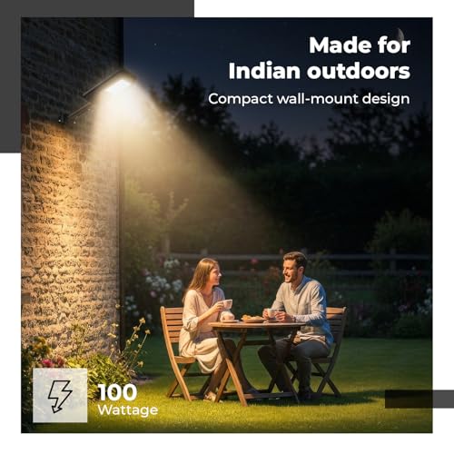 Image of Lifelong 100 W Solar Light for Outdoor Garden | 6000 mAh Waterproof Wall Light with Remote | Street Light with 1200 Lumens | Motion Sensor | Energy Saving for Home| Ideal for Gate, Yard & Pillar etc