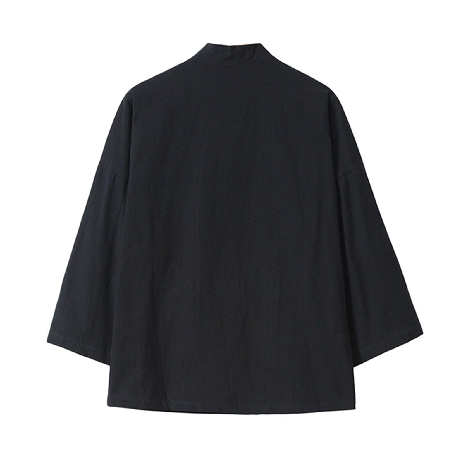 Generisch Chaqueta kimono ligera para hombre tradicional Happi Kimono Japón Haori Chaqueta Algodón Lino Camisa Manga Larga Ninja Verano Cardigan Camisa Chino Ropa Chaqueta de entretiempo