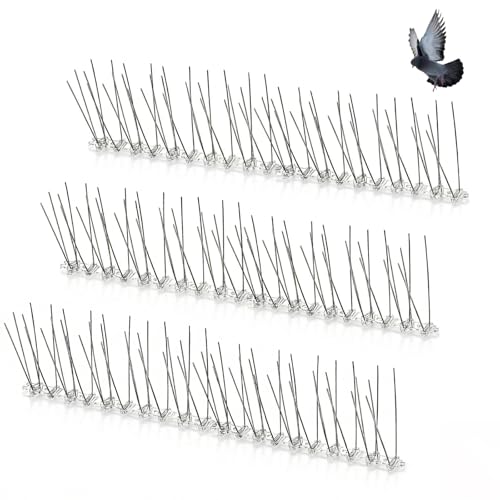 Taubenabwehr 3m Taubenabwehr Spikes 12 Stücke vogelabwehr Spikes für Abweisende Werkzeuge für Vögel Katzen die für Dächer Fenster Zäune Verwendet Werden