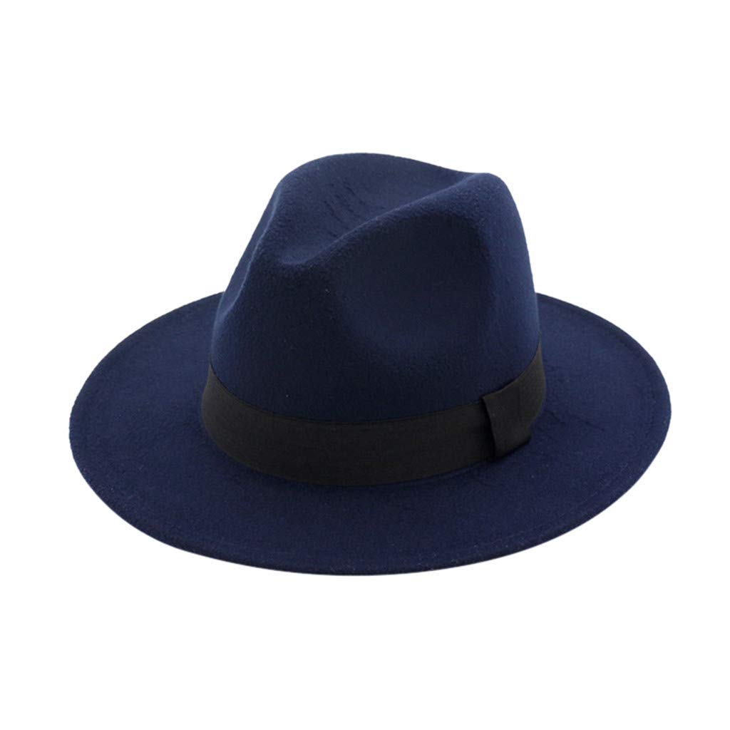 RUIRUILICO Sombrero de jazz estilo británico unisex estilo británico, sombrero de jazz plegable de ala ancha, sombrero de sol