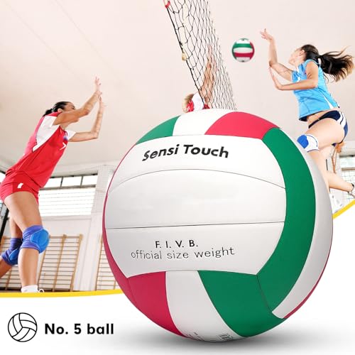 Image of Soft Rubber Lightweight Volleyball for Indoor Training Game Competition, Gym, Outdoor Beach Play, Gift for Kids,Fit for Beginner, Teenager, Adult, 1pcs