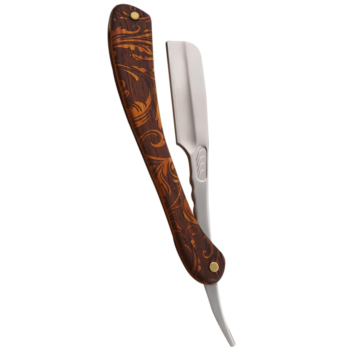 Abaodam Rasoio da Barba Manico in Legno Pieghevole in Inossidabile Vintage Rasatura e Sicura senza Graffi per Personale e Domestico