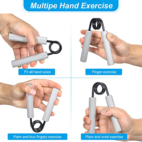 Honoson 6 Pcs Metal Grip Strength Trainer Set (100Lb-350Lb), No Slip Heavy Duty Grip Strengthener With Sponge Tube, Ideal Wrist And Forearm Hand Exerciser For Finger Strength Training Muscle Building #TOP3