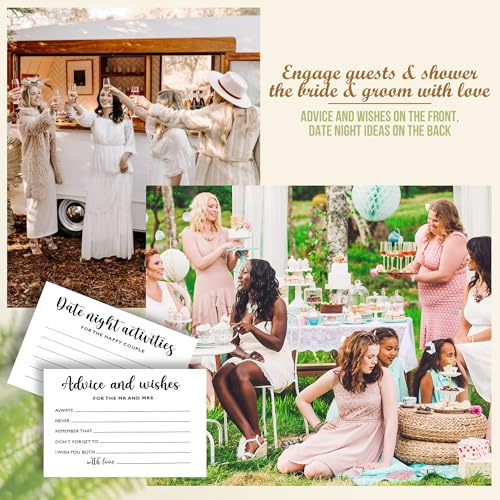 image for STOFINITY Advice And Wishes For The Mr And Mrs - Wedding Advice Cards 