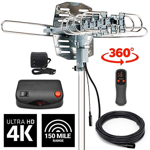 InstallerParts Snap On Amplified Outdoor HDTV Antenna - 150 Miles Long Range
