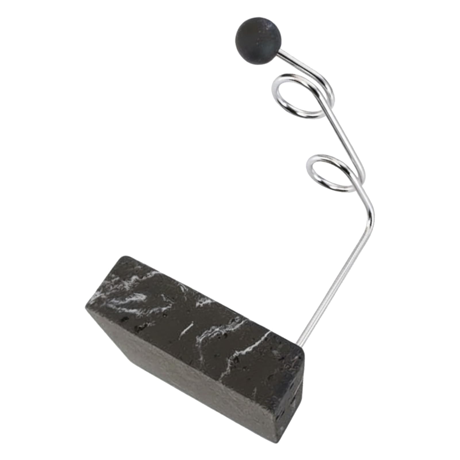 Wakects Portaspazzolino, Organizer in Acciaio Inossidabile, Base in Finto Marmo, Accessorio da Bagno Compatto per Piccoli Spazi (BLACK)