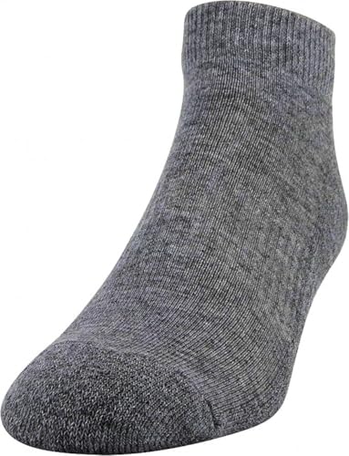 ENCIGER® Men’s Ankle Socks 4 Pairs - Low Cut Cotton & Spandex Cushioned Breathable Socks (Size 14 to 16, 4 Dark Grey)4