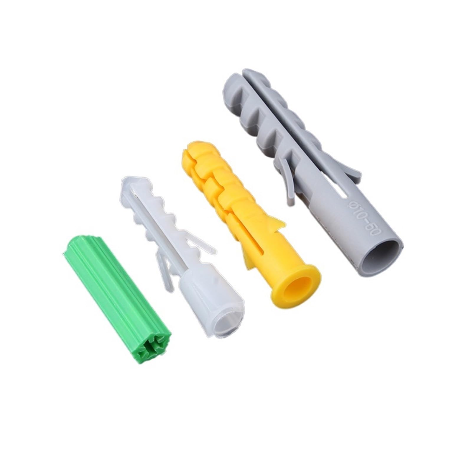 Tornillos de expansión de plástico Anclajes de Expansión Plástico M4-M14 Multicolor 100-200 Uds(White M8 X 40mm,200Pcs)