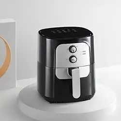 Fritadeira Sem óLeo, Fritadeira EléTrica DoméStica Sem óLeo Fritadeira Sem óLeo 5,5 Litros 1400 Watts 127 V Ou 220 V Estilo Retrô(inox 127V)