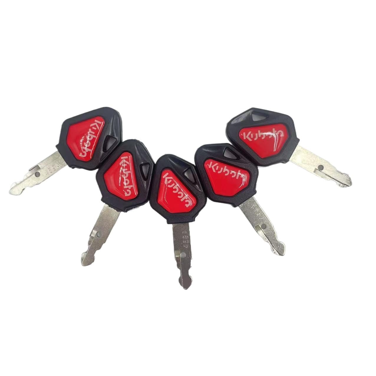5PCS 459A Ignition Keys for Kubota, Black with Red Logo