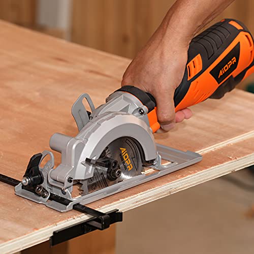 Aiopr 5.8Amp 3500Rpm Mini Circular Saw Compact Saw With 4-1/2" 24T Tct Blade (766V) #TOP5