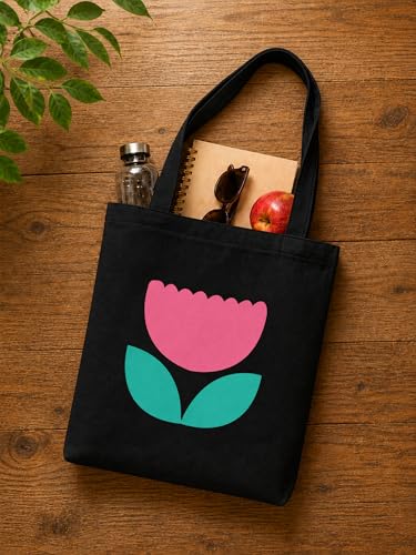 Image of DOODLE Premium Canvas Tote Bag for Women with Zip and Inner Pocket for Shopping, Office, Travel and Daily Use