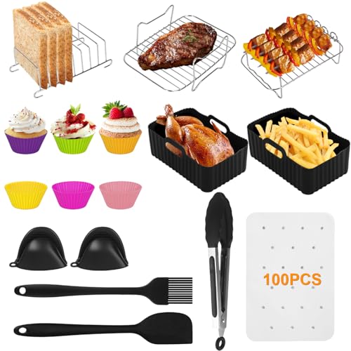 Ninja Heißluftfritteuse Zubehör - Airfryer Zubehör für Ninja Foodi Max Dual Zone Heißluftfritteuse AF400EU AF451EU AF300...