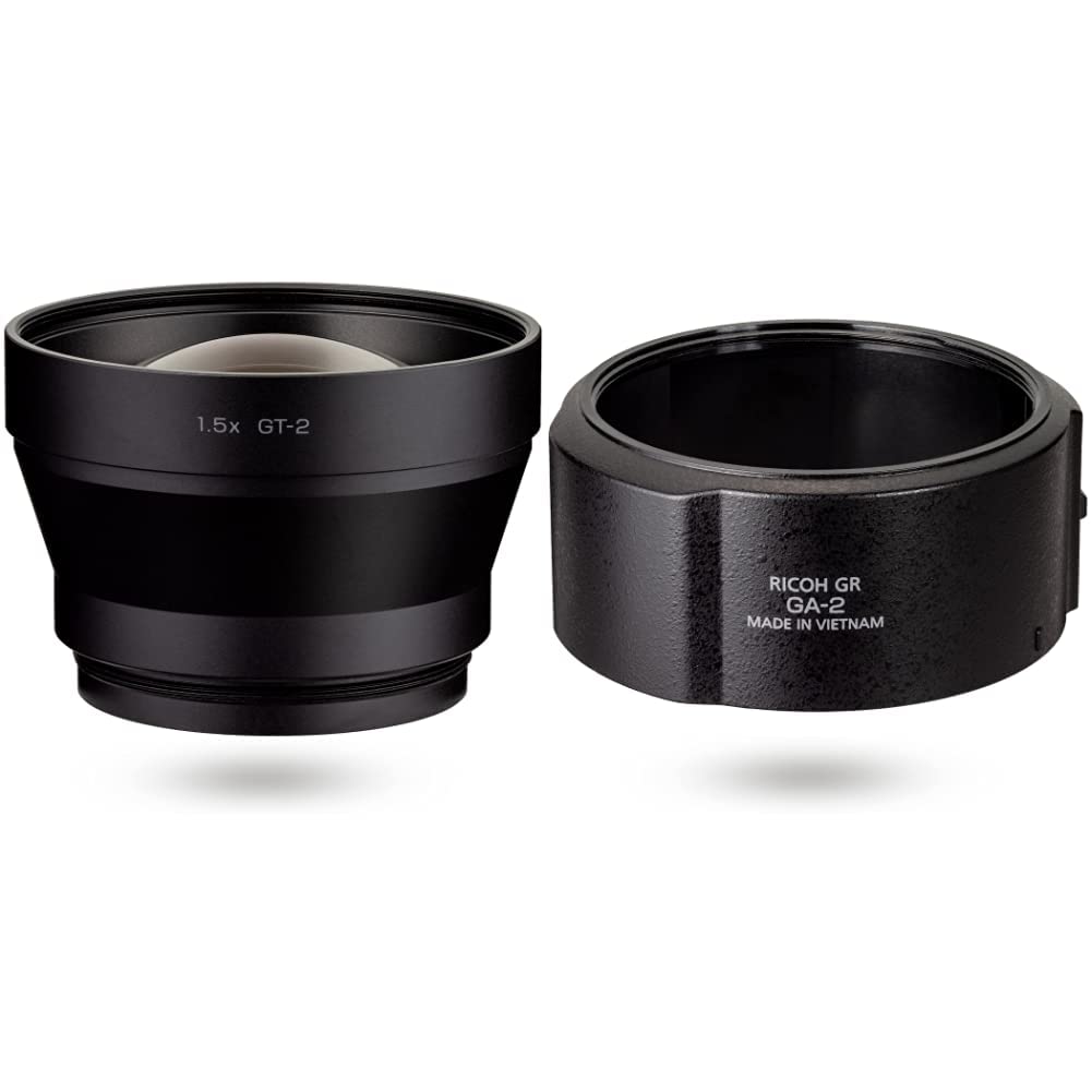 Ricoh Televorsatzobjektiv GT-2 [Kompatible Modelle: Ricoh GR IIIx] [1,5-Fach Telekonversionsobjektiv] & GA-2 [Kompatible Modelle: RICOH GR IIIx] [Adapter Wird verwendet]