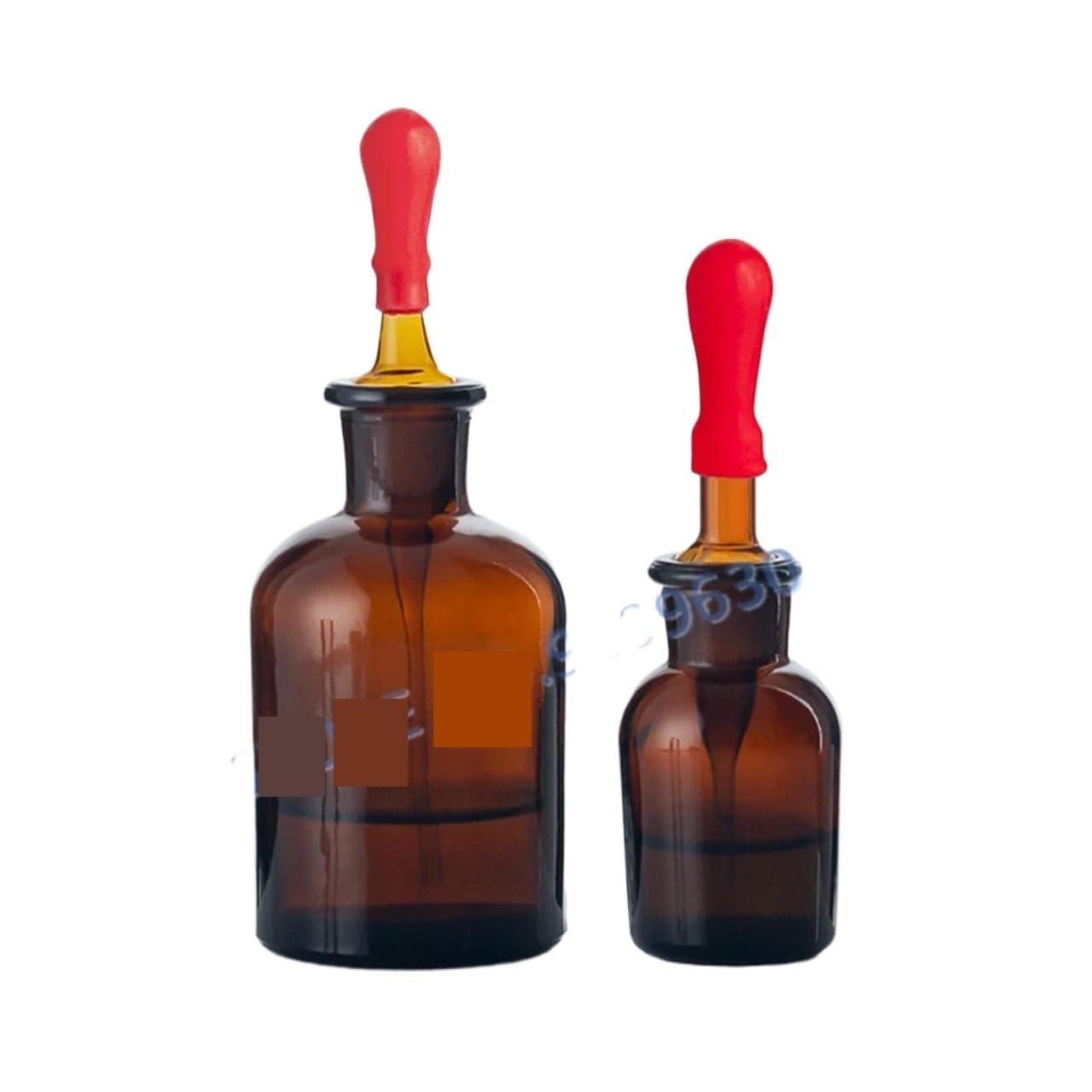 Szklana butelka laboratoryjna na odczynniki, Szklana butelka z zakraplaczem Wielokolorowa kolba laboratoryjna o pojemności 30–125 ml(Brown 60ml 4pcs)