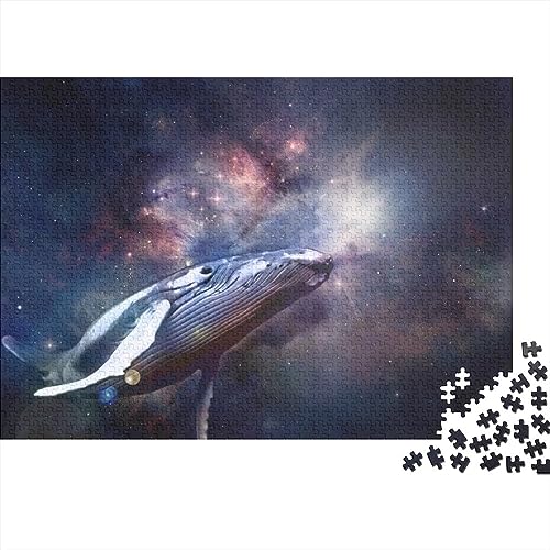Puzzle 3D bois 1000 pièces baleine pour adulte et déco maison grand format