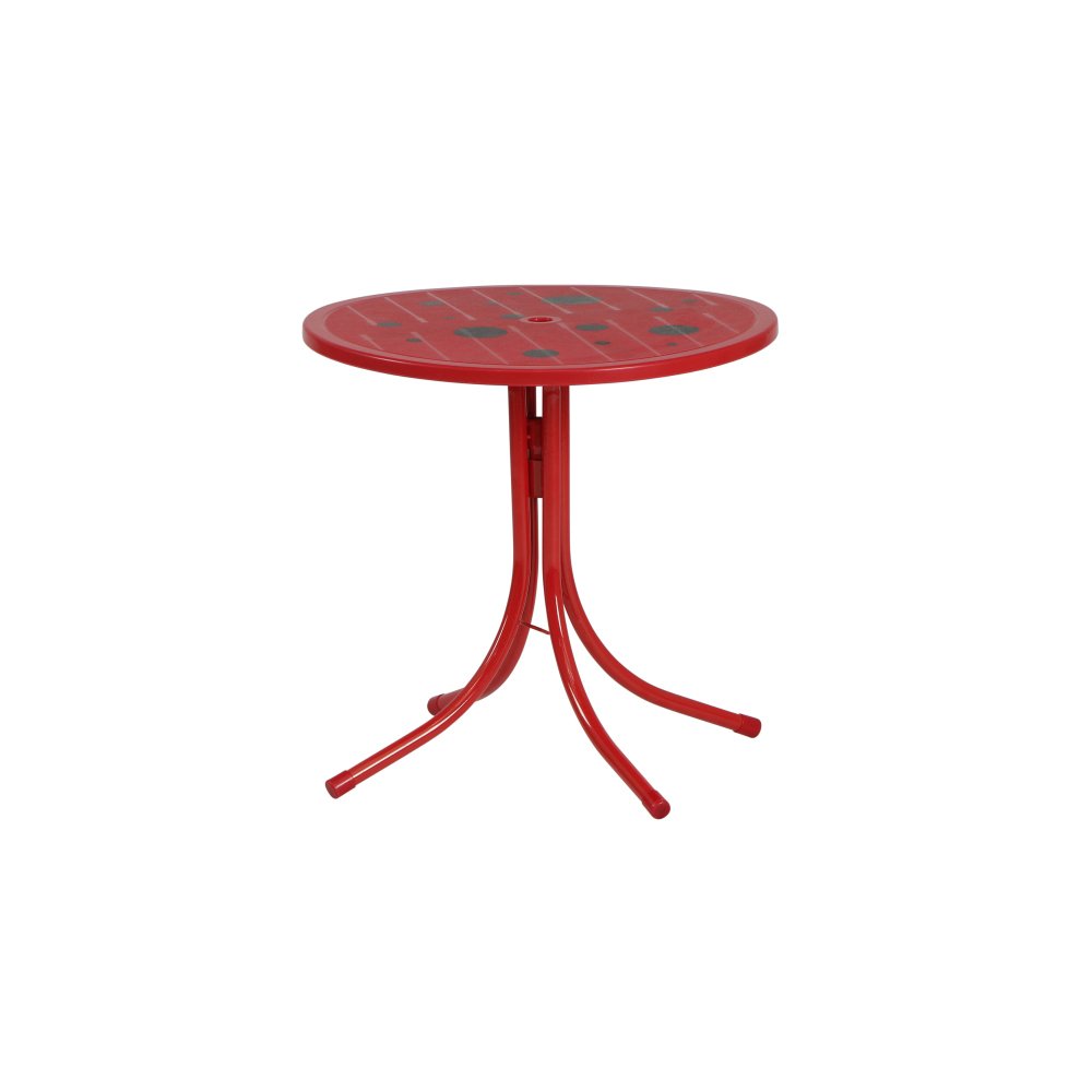 Siena Garden 672618 Marie Set pour Enfants 2 Fauteuils Pliants 1 Table + 1 Parasol Acier Motif de Coccinelle Jaune/Rouge