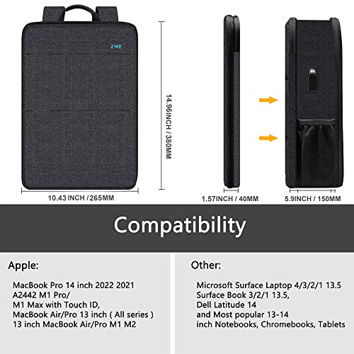 Image of ZINZ Slim & Expandable Laptop Backpack 15 15.6 16 Inch Sleeve with USB Port