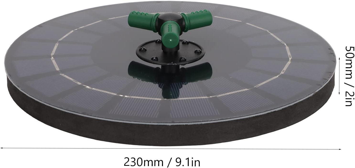 Srliya Solar Water Pump, LED RGB Floating Fountain with Light Sensing 360 Adjustable Spray for Garden Pond Aquarium Decoration