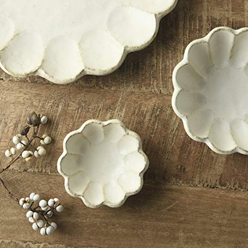 Amazon.co.jp: 美濃焼 カネコ小兵製陶所 リンカ (輪花) 8cmボウル 白練