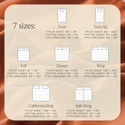 Image of LuxClub 4 PC Queen Sheet Set, Queen Size, Deep Pockets 18 inch Wrinkle Free Cooling Sheets Machine Washable Hotel Bedding Silky Soft - Autumn Orange Queen