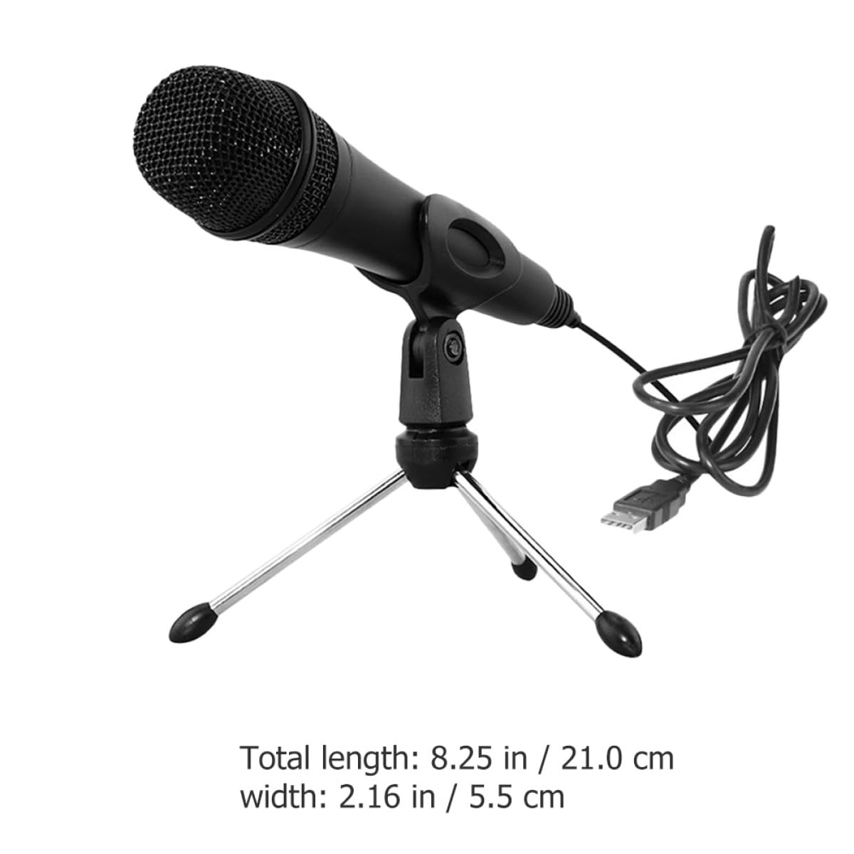 Toddmomy Microfono USB a Condensatore per Computer, Set da 1 Pezzo Nero