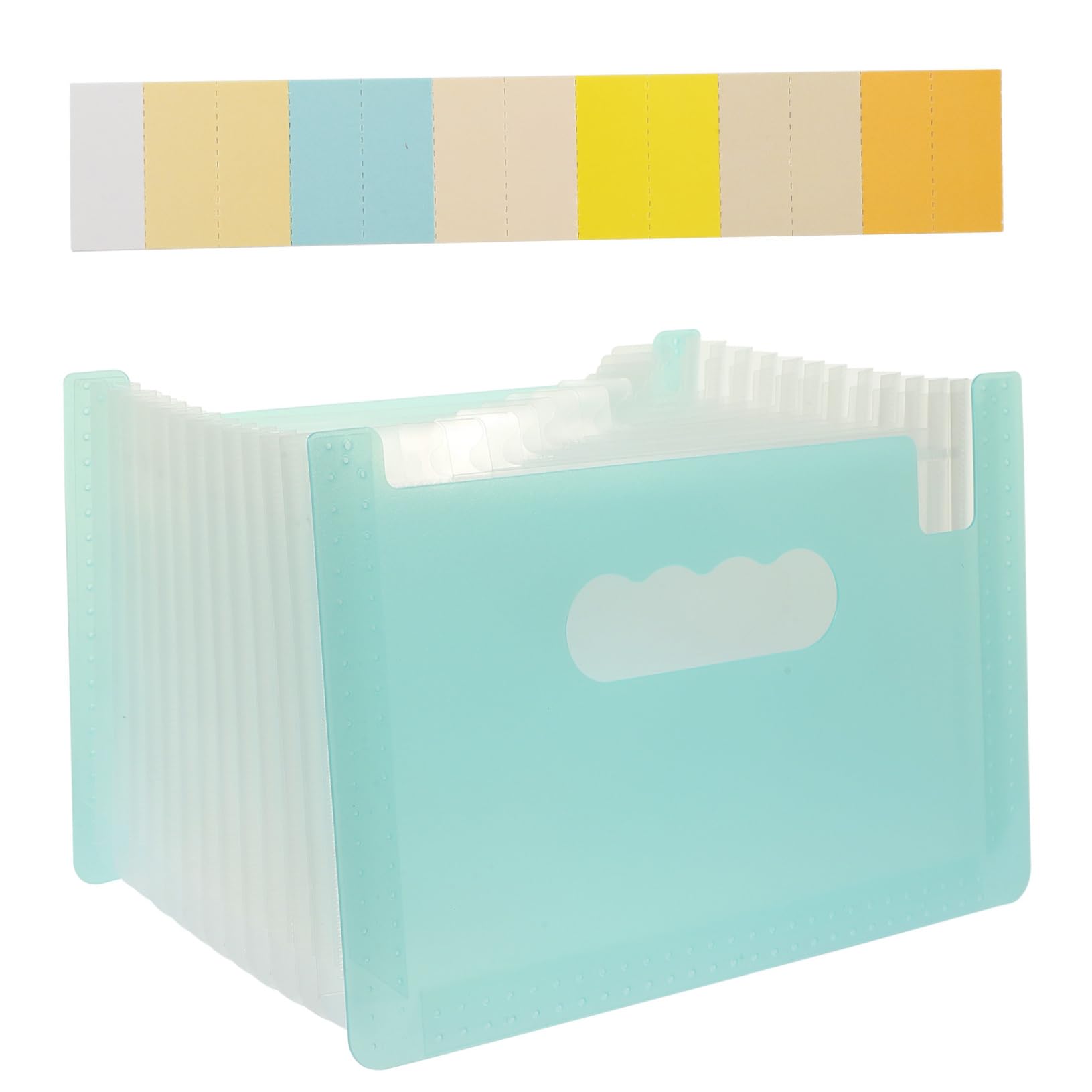 Homoyoyo Office Accessory Receipt Folder Organizer Mini File Organizer Pp Material Desk Folder Holder Storage Label for Daily Use